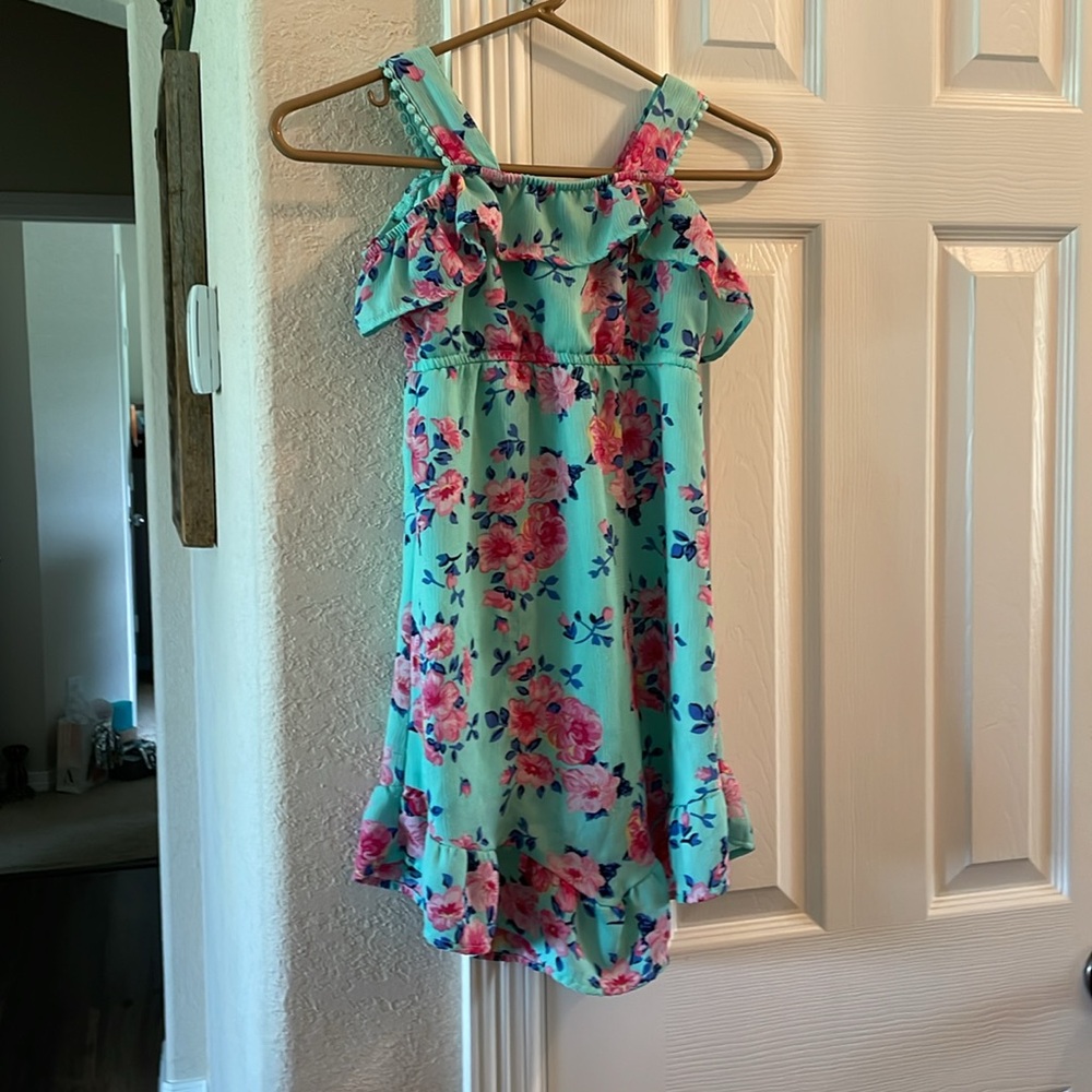 Wonder Nation Girls Floral Dress - Coldshoulder 6/6X